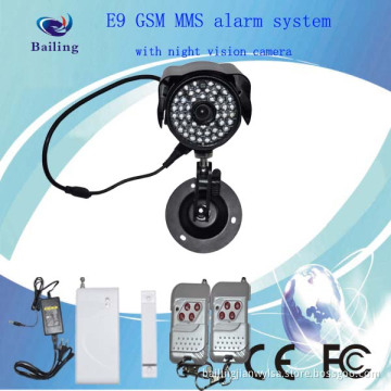 DVR Output Wireless Quad-Band SMS MMS Camera Alarm System E9
